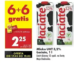 Biedronka Mleko 3.2% Łaciate oferta