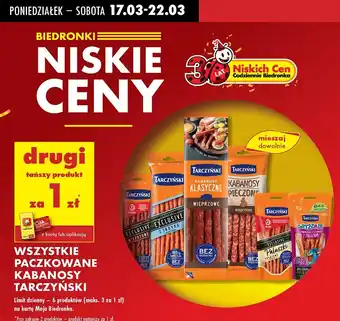 Biedronka Kabanosy wieprzowe Tarczyński Kabanos Klasyczny oferta