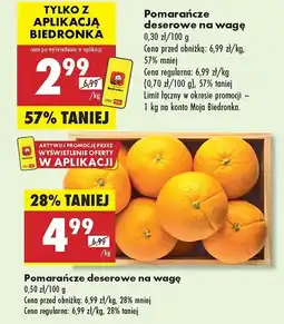 Biedronka Pomarańcze deserowe oferta