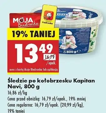 Biedronka Śledzie po kołobrzesku Kapitan Navi oferta