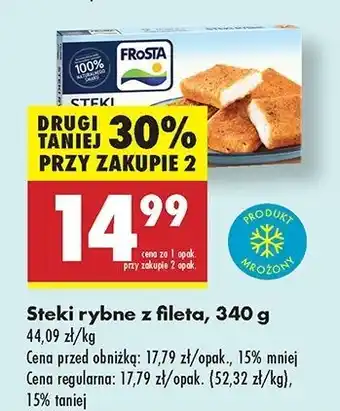 Biedronka Steki rybne z fileta Frosta oferta