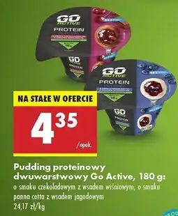 Biedronka Pudding panna cotta z wsadem jagodowym Go Active oferta