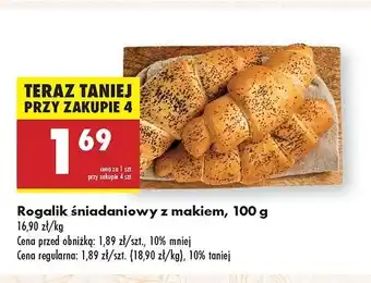 Biedronka Rogalik śniadaniowy z makiem oferta