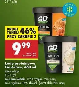 Biedronka Lody proteinowe słony karmel Go Active oferta