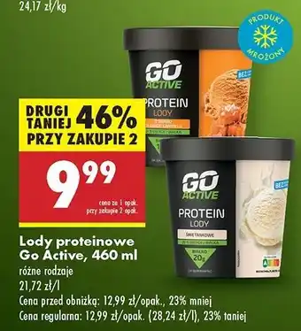 Biedronka Lody proteinowe słony karmel Go Active oferta