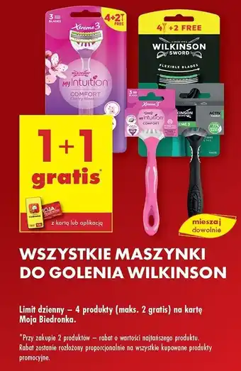 Biedronka Maszynki do golenia cherry blossom Wilkinson My Intuition Comfort oferta