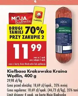 Biedronka Kiełbasa krakowska Kraina Wędlin oferta