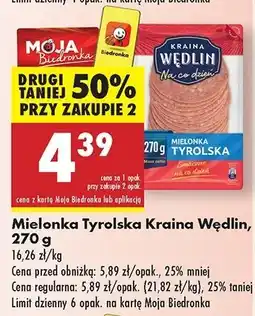 Biedronka Mielonka tyrolska Kraina Wędlin oferta