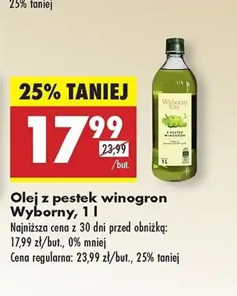 Biedronka Olej z pestek winogron Wyborny oferta