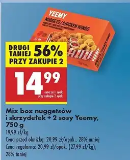 Biedronka Mix box nuggets i skrzydełek + 2 sosy Yeemy oferta