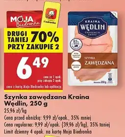 Biedronka Szynka zawędzana Kraina Wędlin oferta