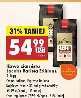 Biedronka Kawa espresso italiano Jacobs Barista Editions oferta