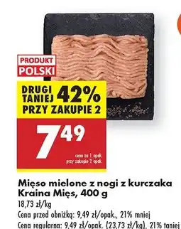 Biedronka Mięso mielone z nogi kurczaka Kraina Mięs oferta