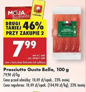 Biedronka Szynka prosciutto cotto Gustobello oferta