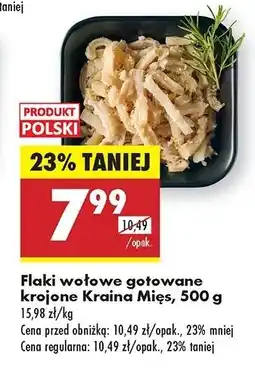 Biedronka Flaki wołowe gotowane krojone Kraina Mięs oferta