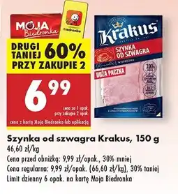 Biedronka Szynka od szwagra Krakus Animex oferta