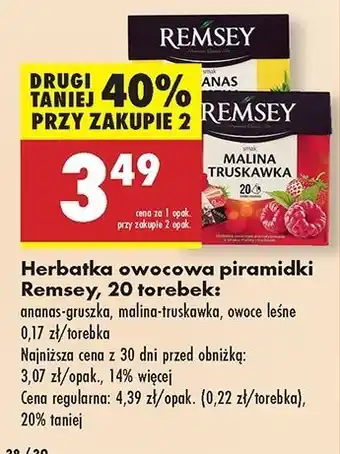 Biedronka Herbata czarna owoce leśne Remsey oferta