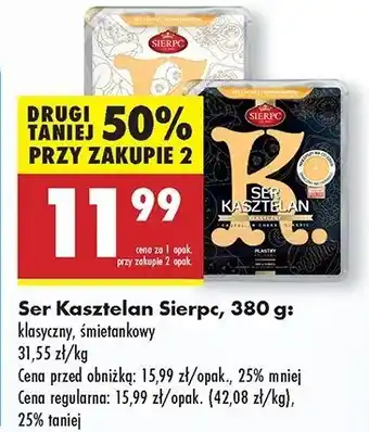 Biedronka Ser kasztelan śmietankowy Sierpc oferta