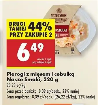 Biedronka Pierogi z mięsem i cebulką Nasze Smaki oferta