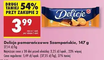 Biedronka Ciastka z galaretką pomarańczową Delicje Szampańskie oferta