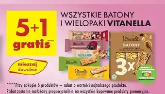 Biedronka Baton musli migdały-żurawina-orzeszki ziemne Vitanella oferta