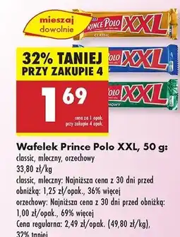 Biedronka Wafelek orzechowy Prince Polo Xxl oferta