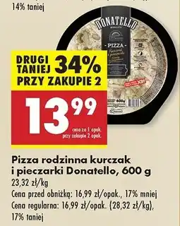 Biedronka Pizza kurczak i pieczarki Donatello oferta