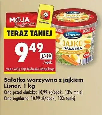 Biedronka Sałatka warzywna z jajkiem Lisner O Mamo! oferta