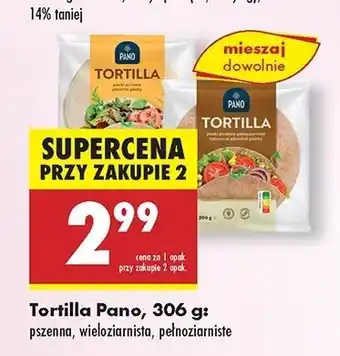 Biedronka Tortilla pszenna grillowana Pano oferta