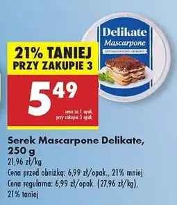 Biedronka Serek mascarpone Delikate oferta