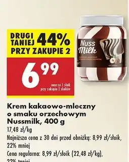 Biedronka Krem kakaowo-mleczno-orzechowy Nussmilk oferta