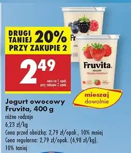 Biedronka Jogurt owoce leśne Fruvita oferta