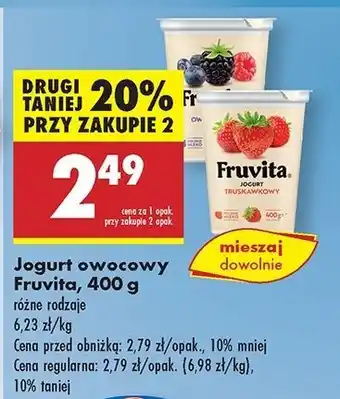 Biedronka Jogurt owoce leśne Fruvita oferta