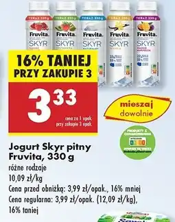 Biedronka Jogurt mango marakuja Fruvita Skyr oferta