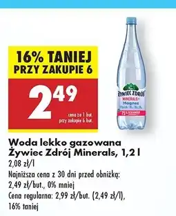 Biedronka Woda lekko gazowana Żywiec Zdrój Minerals+ oferta