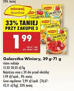 Biedronka Galaretka truskawkowa 50% mniej cukru Winiary oferta