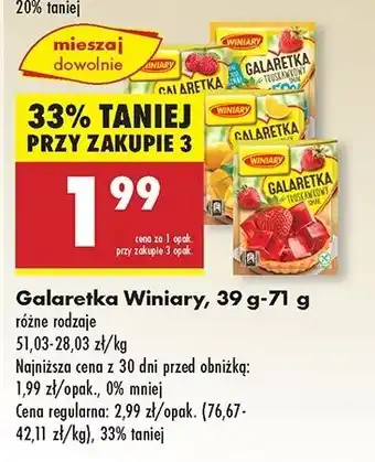 Biedronka Galaretka truskawkowa 50% mniej cukru Winiary oferta