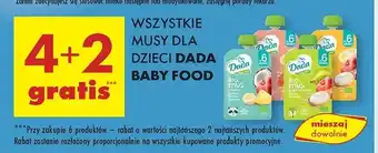 Biedronka Mus jogurt + zboża banan-jabłko Dada oferta