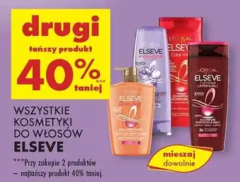 Biedronka Szampon odbudowujący keratyna roślinna witaminy olejek rycynowy L'oreal Elseve Dream Long oferta