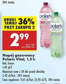 Biedronka Napój gazowany vital green Polaris oferta