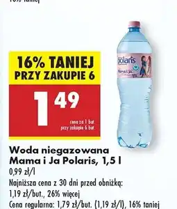 Biedronka Woda niegazowana Polaris Mama I Ja oferta