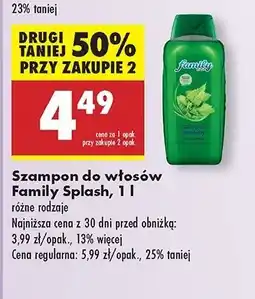 Biedronka Szampon z pokrzywą Family Splash oferta