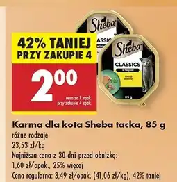 Biedronka Karma dla kota z łososiem Sheba Classics oferta