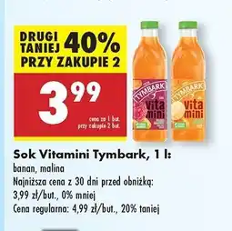 Biedronka Sok banan-marchew-jabłko Tymbark Vitamini oferta