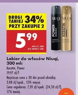 Biedronka Lakier do włosów power Niuqi oferta