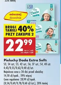 Biedronka Pieluszki dla dzieci 4 Dada Extra Soft oferta