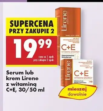 Biedronka Odżywczy krem głeboko nawilżający Lirene C+E Pro Vitamin Energy oferta