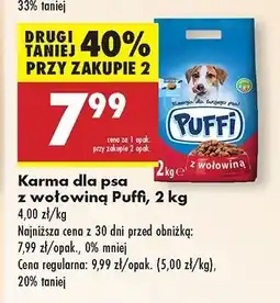 Biedronka Karma dla psa z wołowiną Puffi oferta