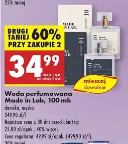 Biedronka Woda perfrumowana 01 Made In Lab oferta