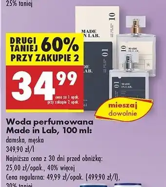 Biedronka Woda perfrumowana 01 Made In Lab oferta